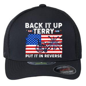 Back It Up Terry Put It In Reverse Funny Fireworks Flexfit Unipanel Trucker Cap