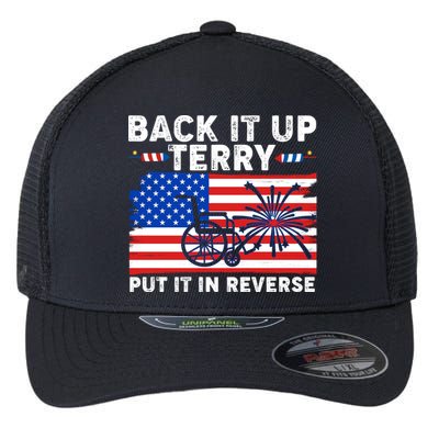 Back It Up Terry Put It In Reverse Funny Fireworks Flexfit Unipanel Trucker Cap