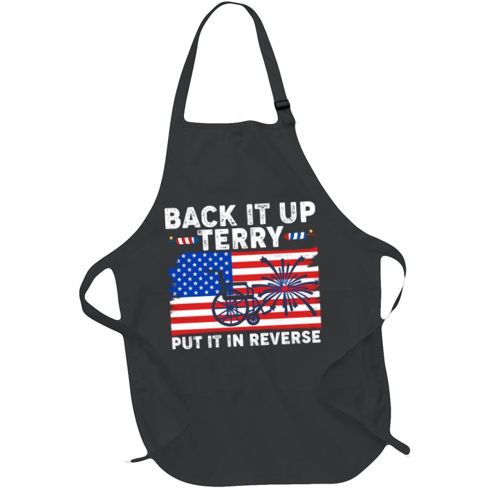 Back It Up Terry Put It In Reverse Funny Fireworks Full-Length Apron With Pockets