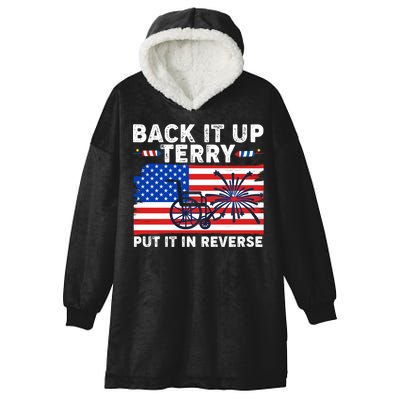 Back It Up Terry Put It In Reverse Funny Fireworks Hooded Wearable Blanket