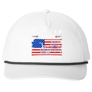 Back It Up Terry Put It In Reverse Funny Fireworks Snapback Five-Panel Rope Hat