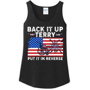 Back It Up Terry Put It In Reverse Funny Fireworks Ladies Essential Tank