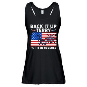 Back It Up Terry Put It In Reverse Funny Fireworks Ladies Essential Flowy Tank