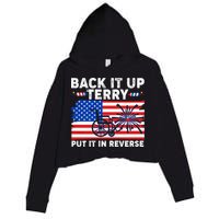 Back It Up Terry Put It In Reverse Funny Fireworks Crop Fleece Hoodie
