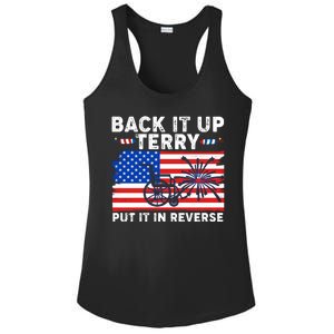 Back It Up Terry Put It In Reverse Funny Fireworks Ladies PosiCharge Competitor Racerback Tank