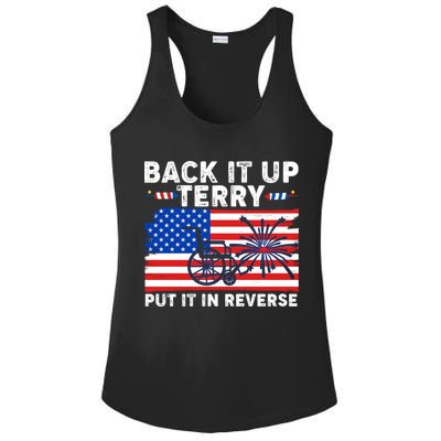Back It Up Terry Put It In Reverse Funny Fireworks Ladies PosiCharge Competitor Racerback Tank