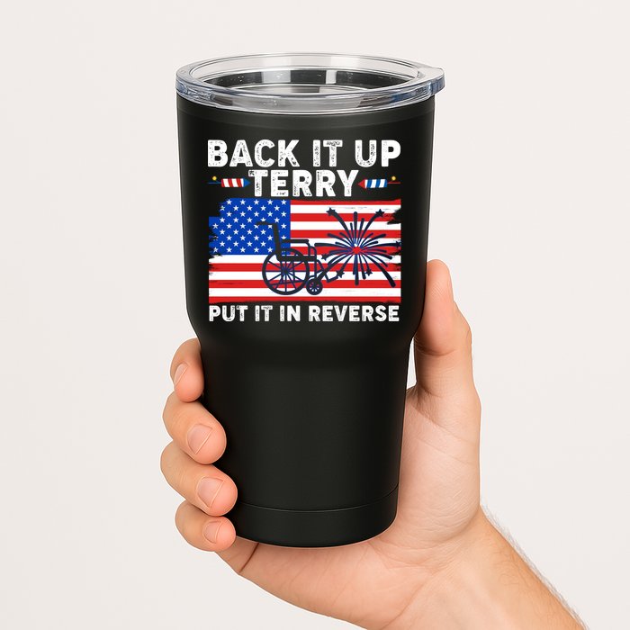 Back It Up Terry Put It In Reverse Funny Fireworks Tumbler