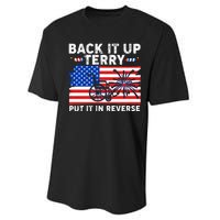 Back It Up Terry Put It In Reverse Funny Fireworks Performance Sprint T-Shirt