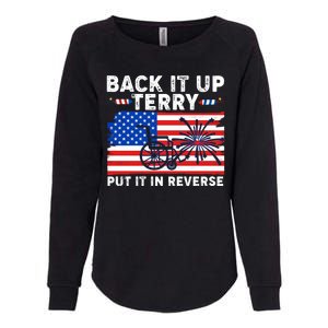 Back It Up Terry Put It In Reverse Funny Fireworks Womens California Wash Sweatshirt