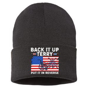 Back It Up Terry Put It In Reverse Funny Fireworks Sustainable Knit Beanie