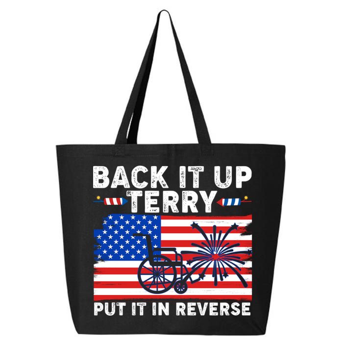 Back It Up Terry Put It In Reverse Funny Fireworks 25L Jumbo Tote
