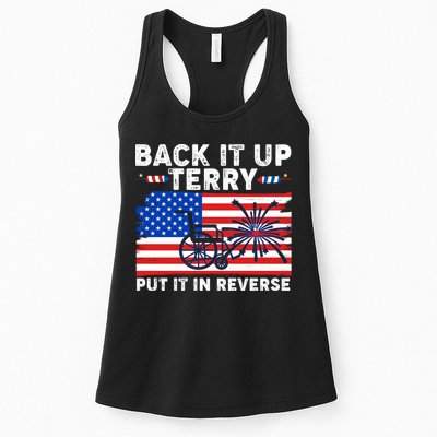 Back It Up Terry Put It In Reverse Funny Fireworks Womens Tank Top