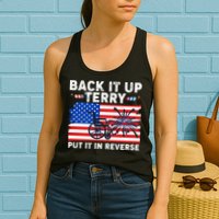Back It Up Terry Put It In Reverse Funny Fireworks Womens Tank Top