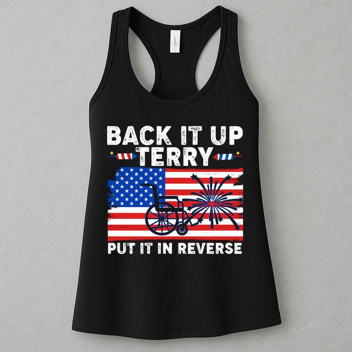 Back It Up Terry Put It In Reverse Funny Fireworks Womens Tank Top