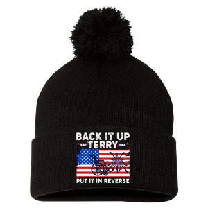 Back It Up Terry Put It In Reverse Funny Fireworks Pom Pom 12in Knit Beanie