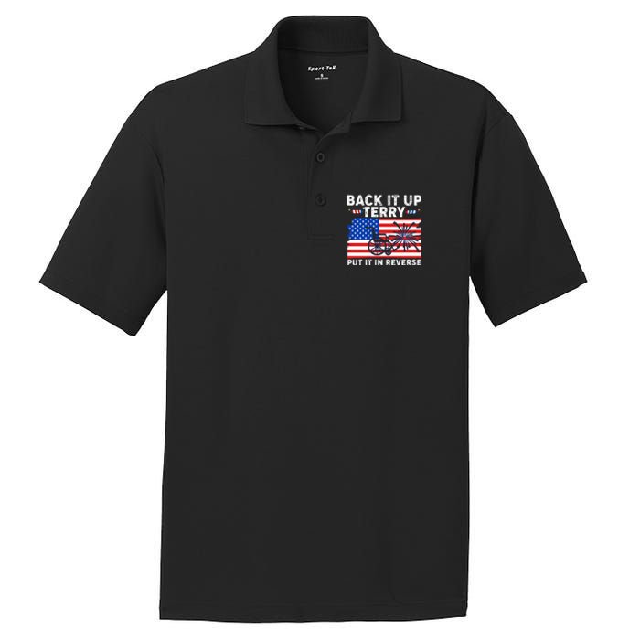 Back It Up Terry Put It In Reverse Funny Fireworks PosiCharge RacerMesh Polo