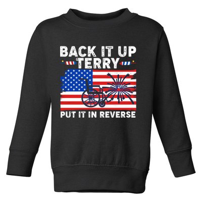 Back It Up Terry Put It In Reverse Funny Fireworks Toddler Sweatshirt