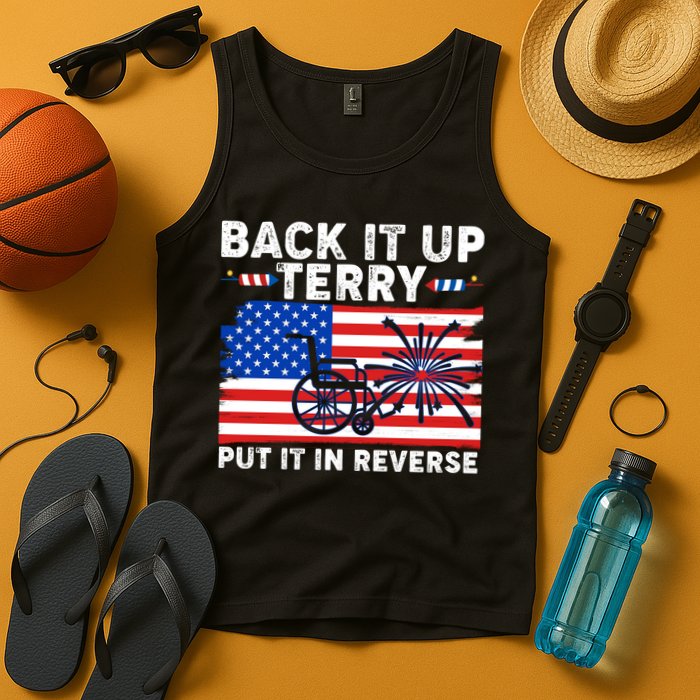 Back It Up Terry Put It In Reverse Funny Fireworks Tank Top