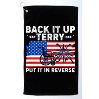 Back It Up Terry Put It In Reverse Funny Fireworks Golf Towel