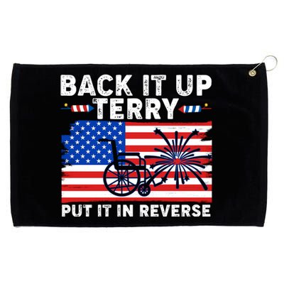 Back It Up Terry Put It In Reverse Funny Fireworks Grommeted Golf Towel