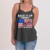 Back It Up Terry Put It In Reverse Funny Fireworks Women's Strappy Tank