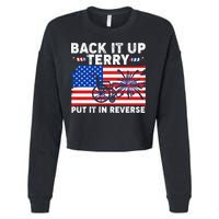 Back It Up Terry Put It In Reverse Funny Fireworks Cropped Pullover Crew