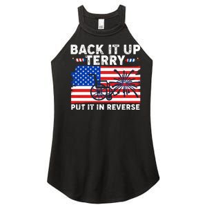 Back It Up Terry Put It In Reverse Funny Fireworks Women's Perfect Tri Rocker Tank