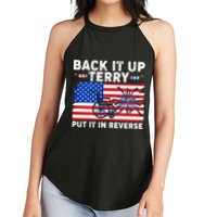 Back It Up Terry Put It In Reverse Funny Fireworks Women's Perfect Tri Rocker Tank