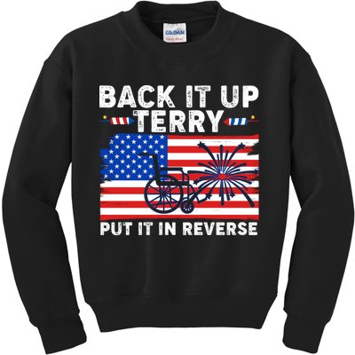 Back It Up Terry Put It In Reverse Funny Fireworks Kids Sweatshirt