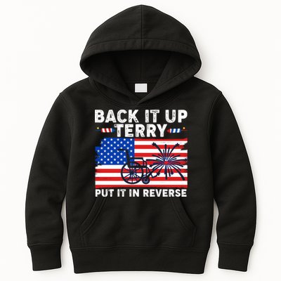 Back It Up Terry Put It In Reverse Funny Fireworks Kids Hoodie