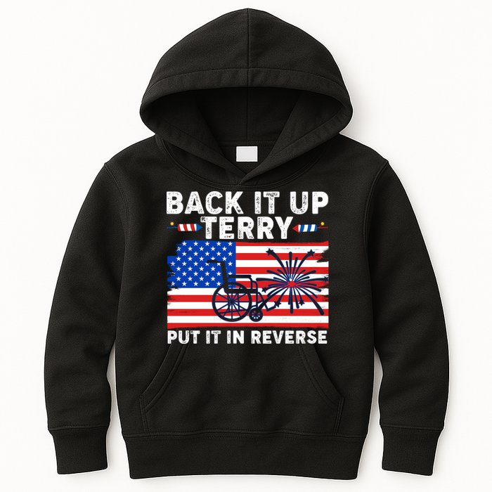 Back It Up Terry Put It In Reverse Funny Fireworks Kids Hoodie