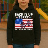 Back It Up Terry Put It In Reverse Funny Fireworks Kids Hoodie