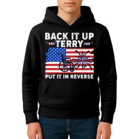 Back It Up Terry Put It In Reverse Funny Fireworks Kids Hoodie