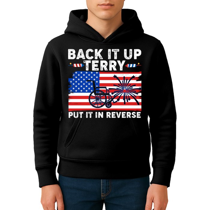 Back It Up Terry Put It In Reverse Funny Fireworks Kids Hoodie