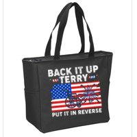 Back It Up Terry Put It In Reverse Funny Fireworks Zip Tote Bag