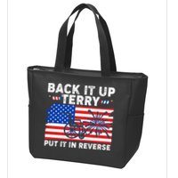 Back It Up Terry Put It In Reverse Funny Fireworks Zip Tote Bag