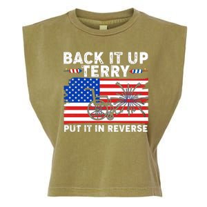 Back It Up Terry Put It In Reverse Funny Fireworks Garment-Dyed Women's Muscle Tee