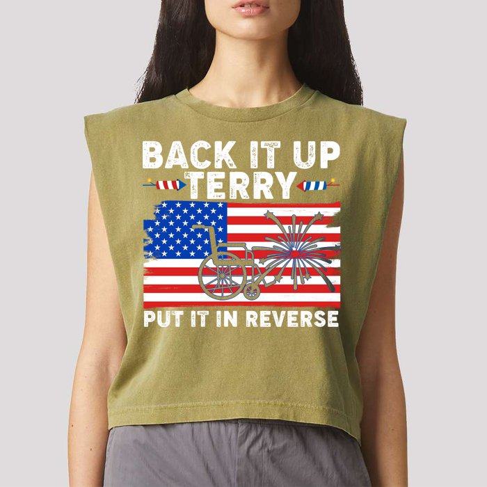 Back It Up Terry Put It In Reverse Funny Fireworks Garment-Dyed Women's Muscle Tee