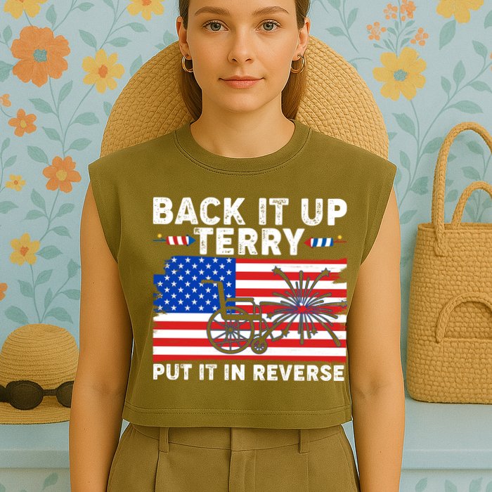 Back It Up Terry Put It In Reverse Funny Fireworks Garment-Dyed Women's Muscle Tee