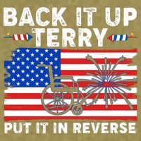 Back It Up Terry Put It In Reverse Funny Fireworks Garment-Dyed Women's Muscle Tee