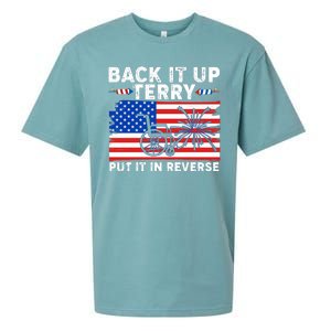 Back It Up Terry Put It In Reverse Funny Fireworks Sueded Cloud Jersey T-Shirt