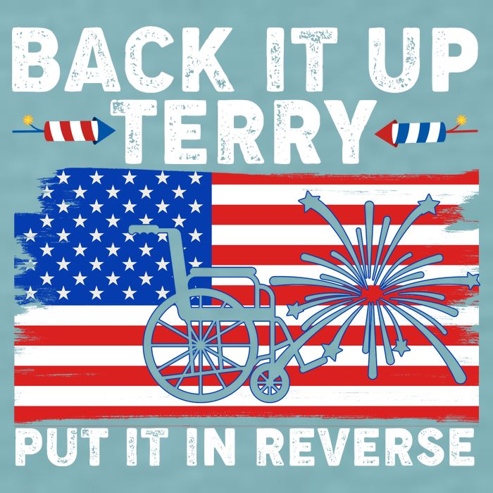 Back It Up Terry Put It In Reverse Funny Fireworks Sueded Cloud Jersey T-Shirt