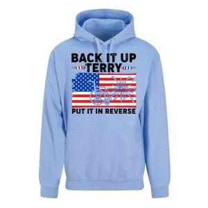 Back It Up Terry Put It In Reverse Funny Fireworks Unisex Surf Hoodie