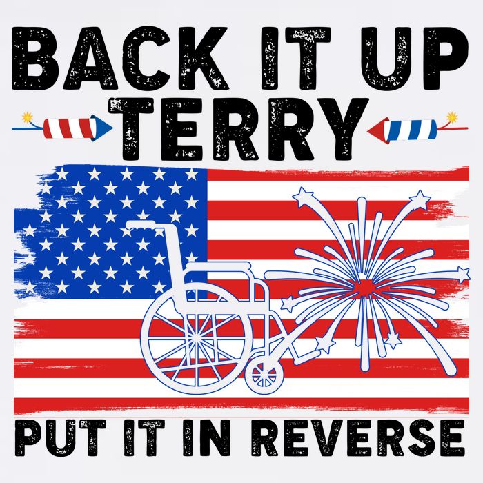 Back It Up Terry Put It In Reverse Funny Fireworks Garment-Dyed Sweatshirt