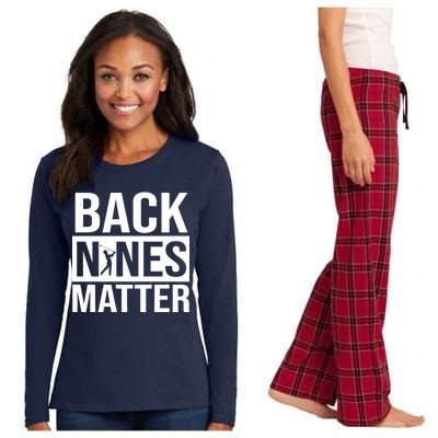 Back Nines Matter Women's Long Sleeve Flannel Pajama Set 