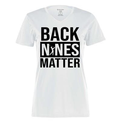 Back Nines Matter Women's Momentum V-Neck T-Shirt