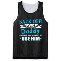 Back Off I Have A Crazy Daddy For Boys Mesh Reversible Basketball Jersey Tank