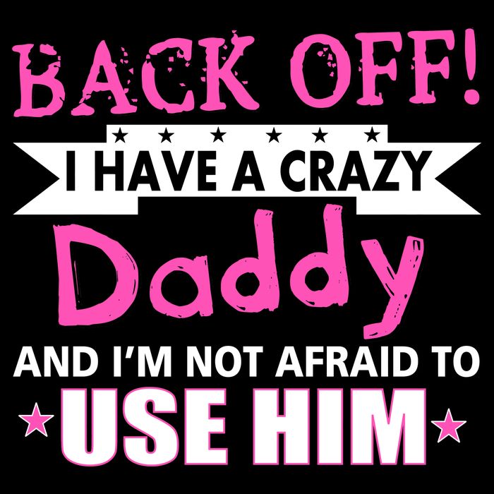 Back Off I Have A Crazy Daddy For Girls Short Acrylic Beanie