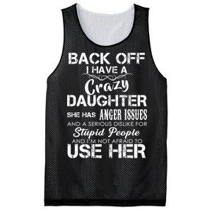 Back off I Have A Crazy Daughter Mesh Reversible Basketball Jersey Tank