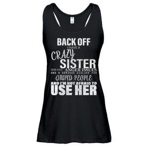 Back Off I Have A Crazy Sister Funny Ladies Essential Flowy Tank